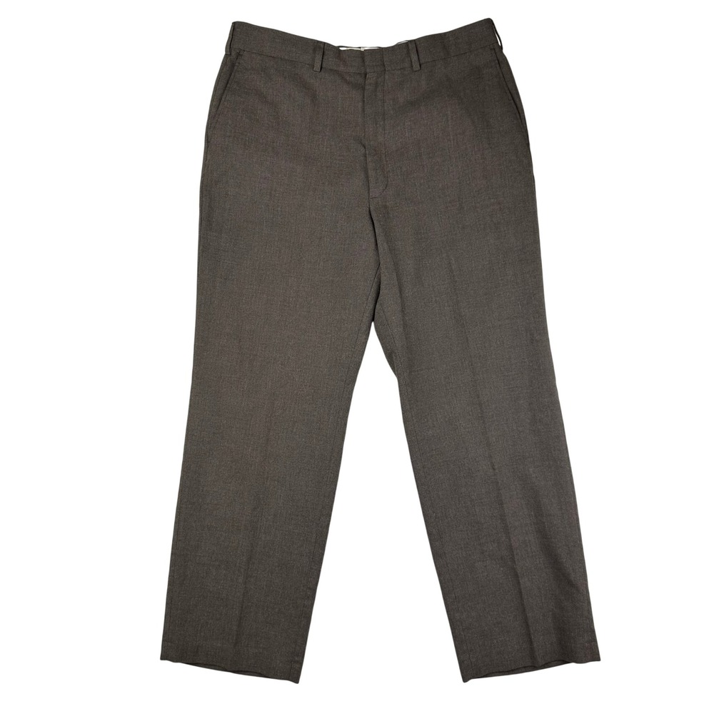 Farah Brown Dress Pants 36x29 Straight Leg Slacks Office Classic